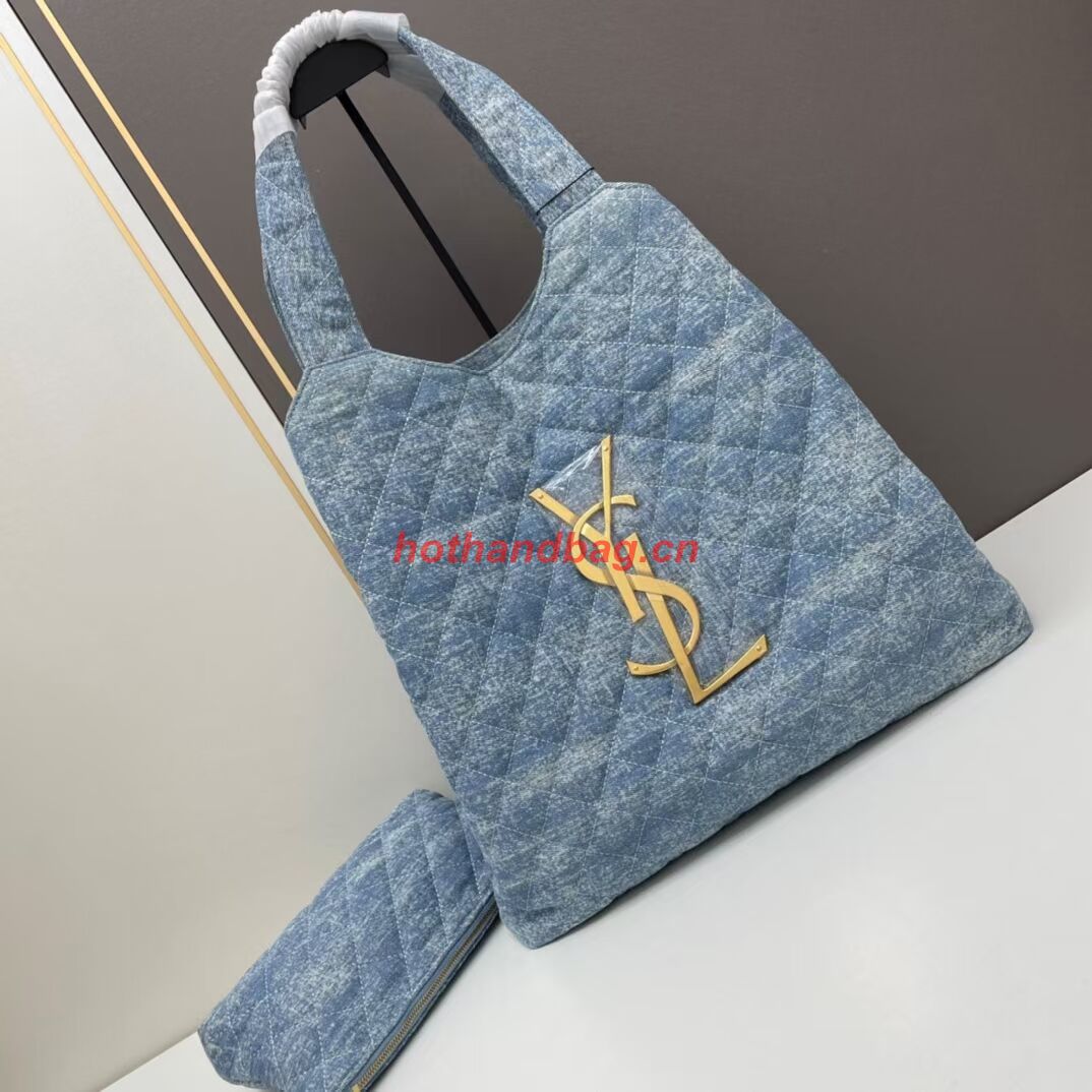 SAINT LAURENT SHOPPING Denim bag Y205320 light blue