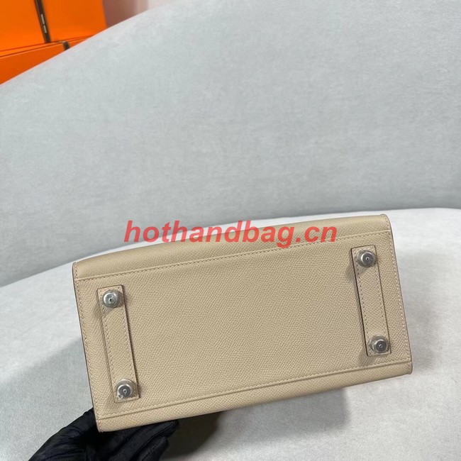 Hermes Original Togo Leather HB30O light gray&white