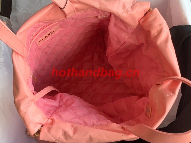 LARGE BACK PACK CHANEL 22 AS3313 LIGHT PINK&GOLD