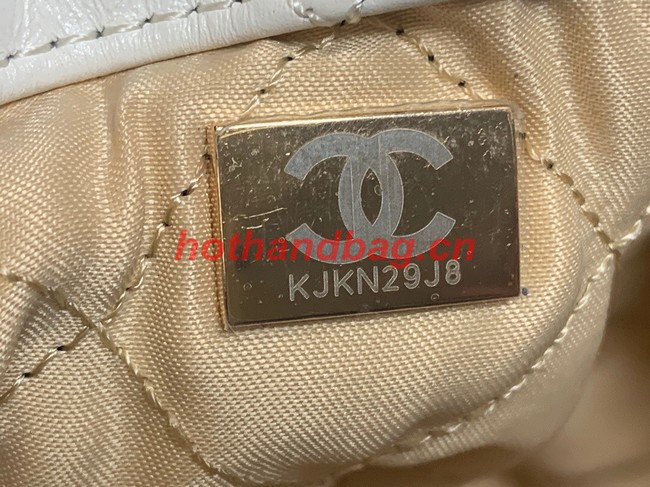 LARGE BACK PACK CHANEL 22 AS3313 WHITE&GOLD