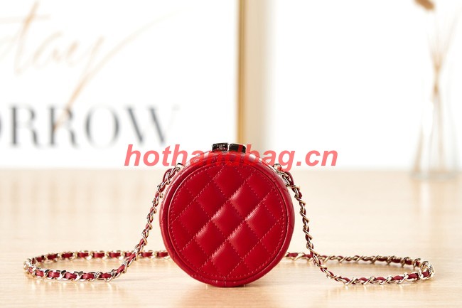 CHANEL CLUTCH WITH CHAIN AP3074 Red & White