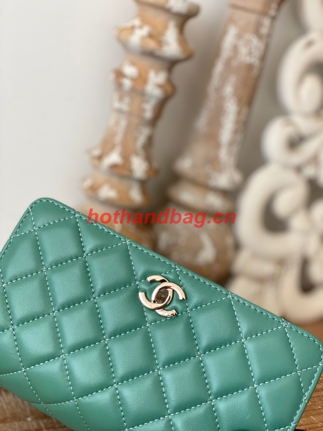 CHANEL WALLET ON CHAIN AP1450 GREEN