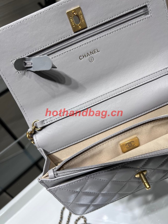 CHANEL WALLET ON CHAIN AP1450 light gray