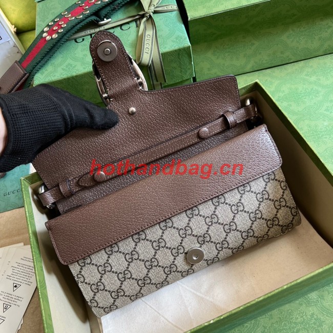 Gucci GG Supreme canvas Dionysus small shoulder bag 731782 Brown