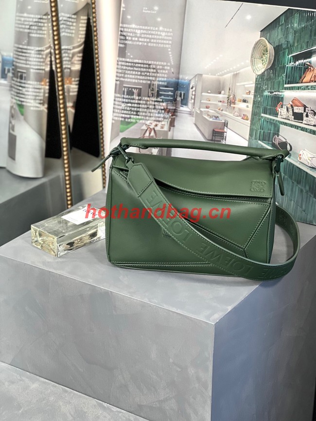 Loewe Puzzle Bag Leather 1310 blackish green