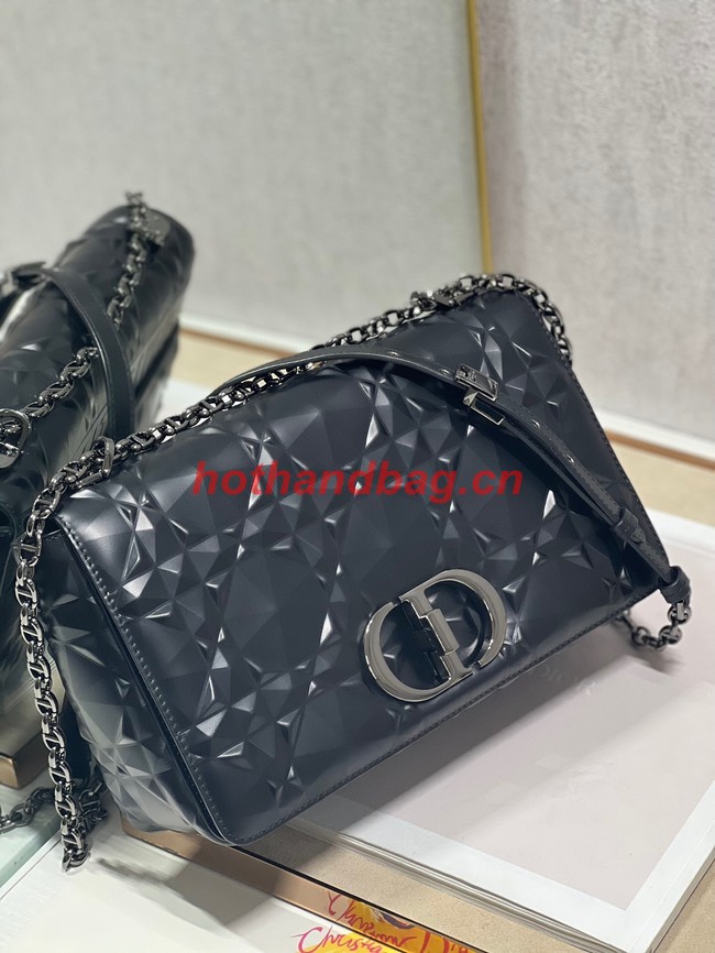 MEDIUM DIOR CARO BAG Cannage Calfskin with Diamond Motif M9241UW black&black