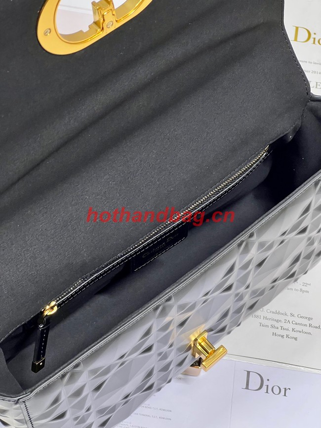 MEDIUM DIOR CARO BAG Cannage Calfskin with Diamond Motif M9241UW black&gold