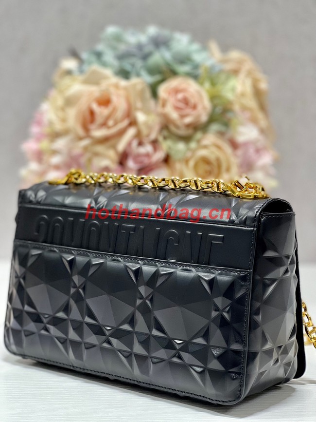 MEDIUM DIOR CARO BAG Cannage Calfskin with Diamond Motif M9242UW black&gold