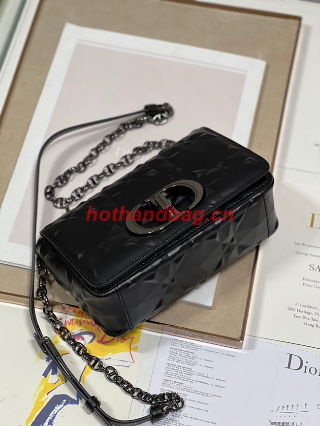 SMALL DIOR CARO BAG Cannage Calfskin with Diamond Motif M9243UW black&black