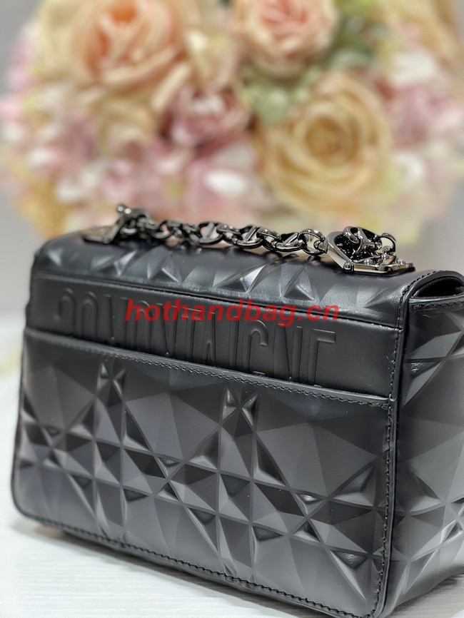 SMALL DIOR CARO BAG Cannage Calfskin with Diamond Motif M9243UW black&black