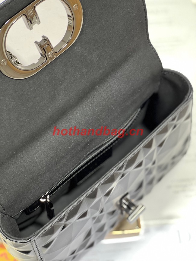 SMALL DIOR CARO BAG Cannage Calfskin with Diamond Motif M9243UW black&black