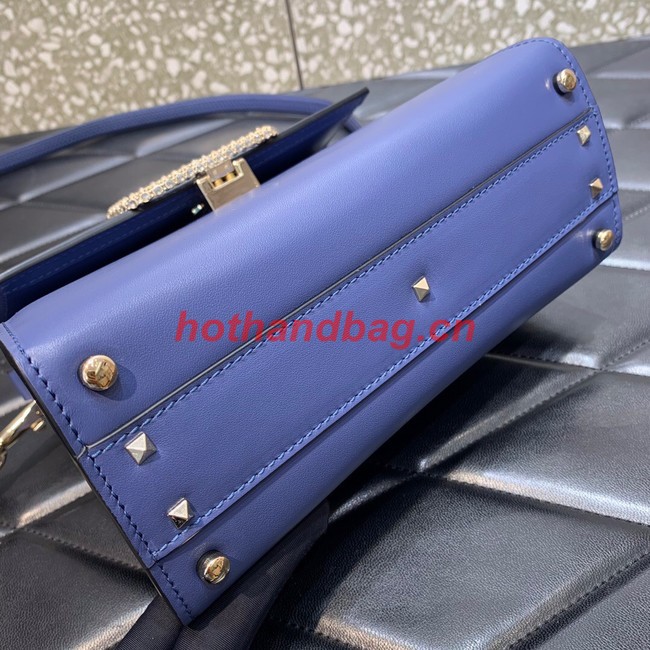 VALENTINO VSLING SMALL LOCO imitation crystal shoulder bag WB0F53NQ blue