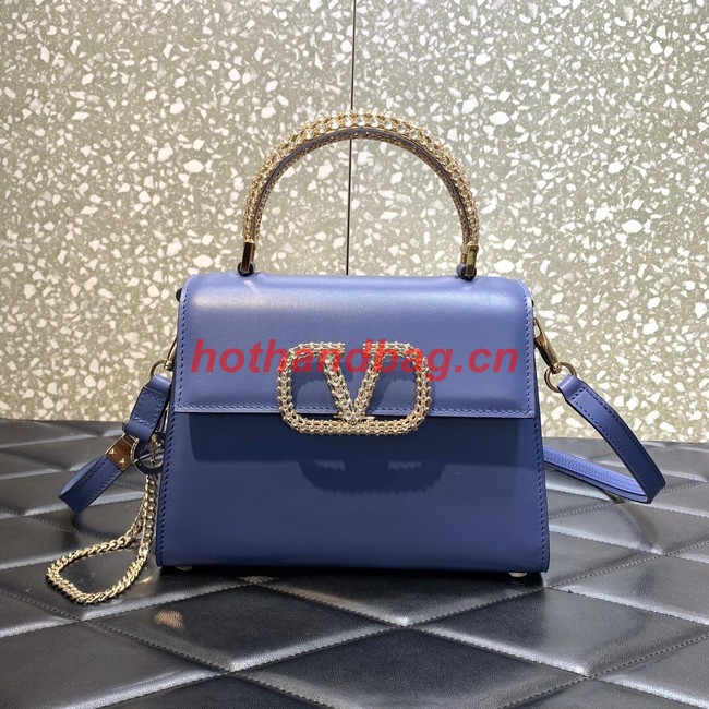 VALENTINO VSLING SMALL LOCO imitation crystal shoulder bag WB0F53NQ blue