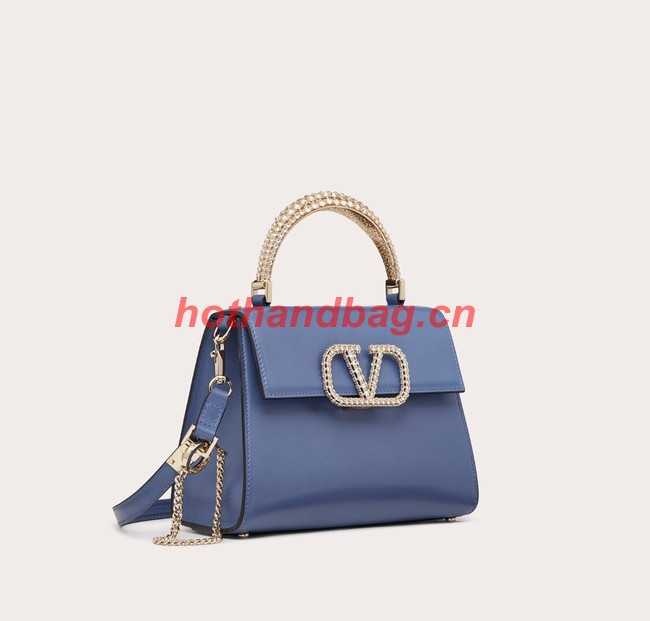 VALENTINO VSLING SMALL LOCO imitation crystal shoulder bag WB0F53NQ blue