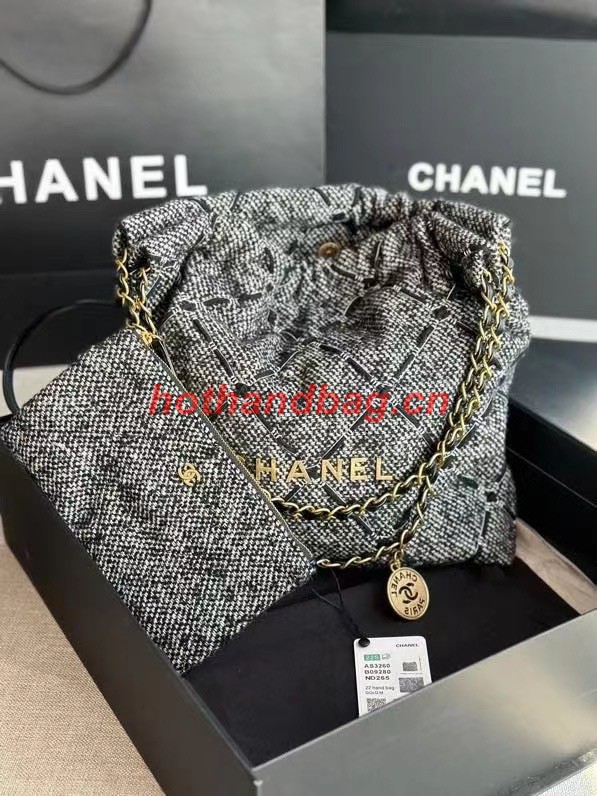 CHANEL 22 HANDBAG AS3261 gray