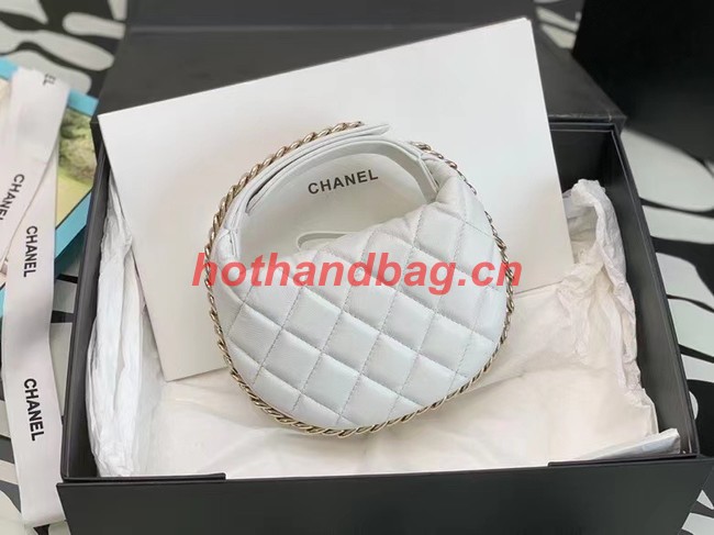 Chanel POUCH Lambskin & Gold-Tone Metal AP3095 White