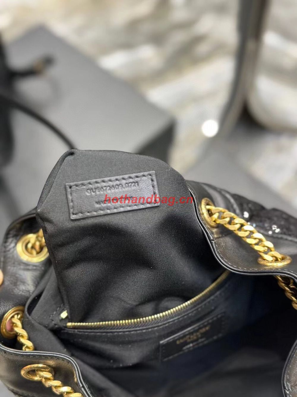 SAINT LAUREN JOE BACKPACK IN LAMBSKIN Y662009 black