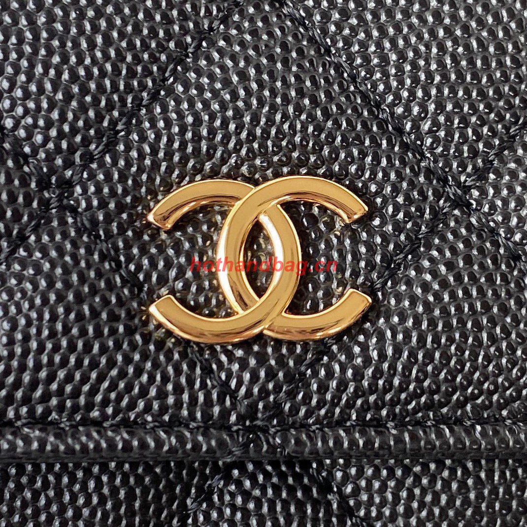 Chanel Original Caviar Leather Mini Clutch with Chain Bag AP3008 Black