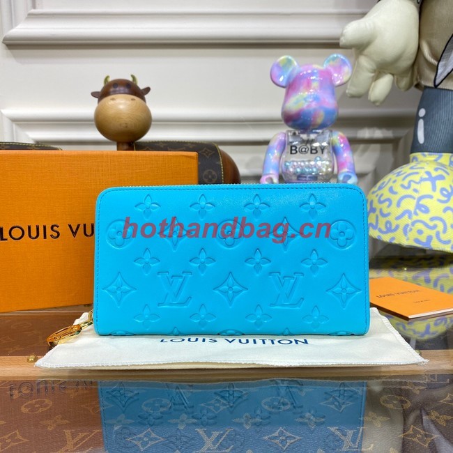 Louis Vuitton ZIPPY WALLET M81510 Turquoise Blue