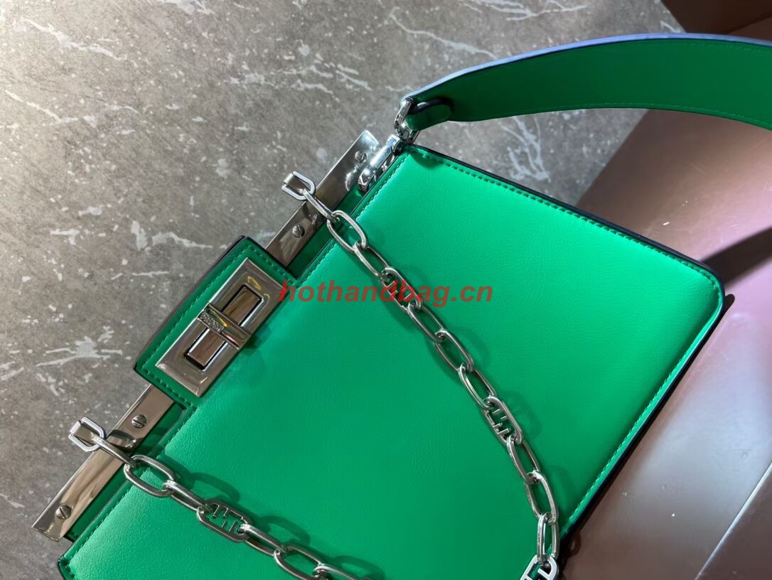 Fendi Peekaboo Cut Medium soft nappa leather bag 8BN340 green