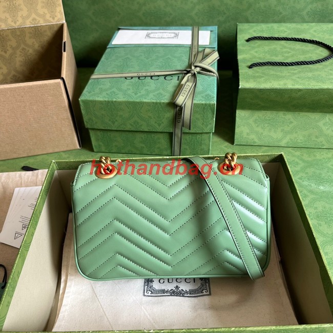 Gucci GG Marmont matelasse mini bag 446744 Sage green