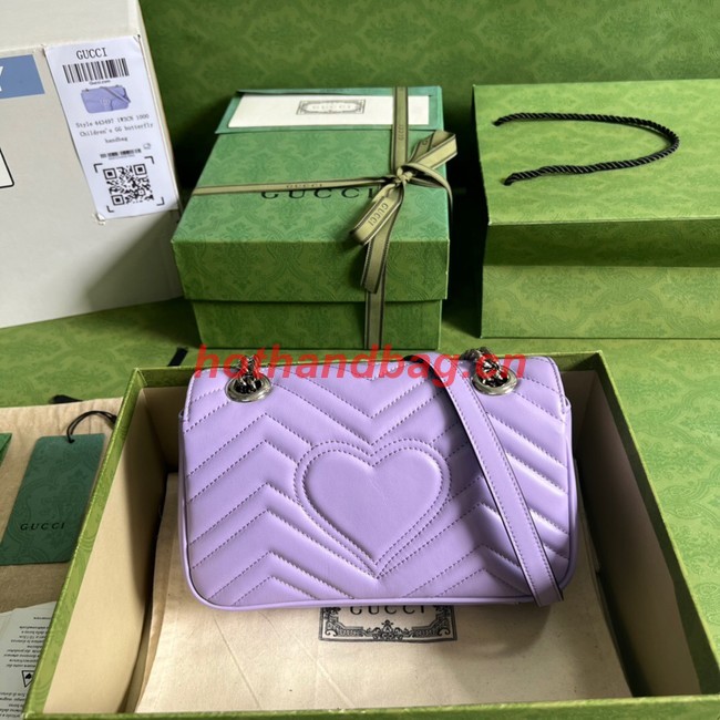 Gucci GG Marmont matelasse shoulder bag 447632 Lilac