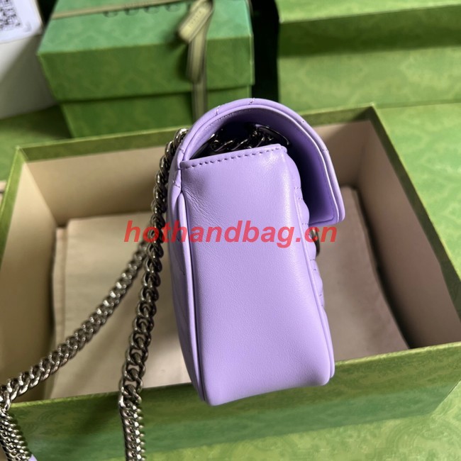 Gucci GG Marmont matelasse shoulder bag 447632 Lilac