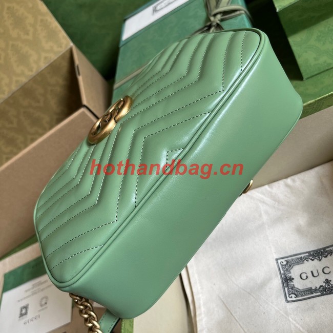 Gucci GG Marmont matelasse shoulder bag 447632 Sage green