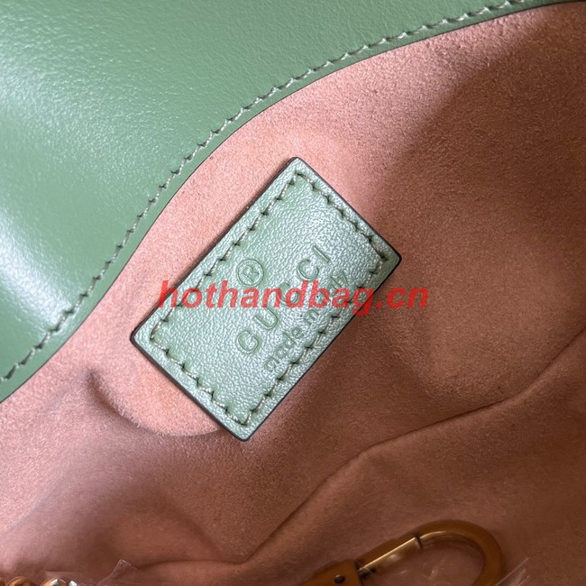 Gucci GG Marmont matelasse super mini bag 476433 Sage green