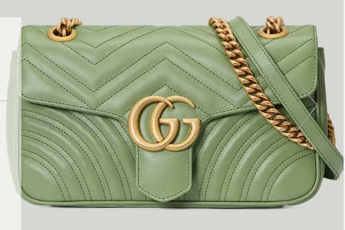 Gucci GG Marmont small shoulder bag 443497 Sage green