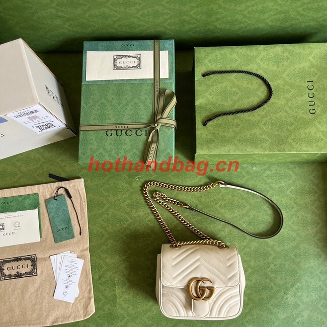 Gucci GG Marmont mini shoulder bag 739682 white