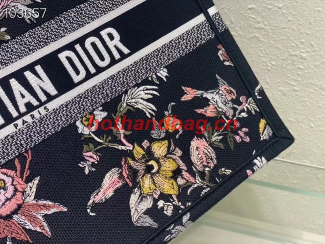 LARGE DIOR BOOK TOTE black Multicolor Dior Jardin Botanique Embroidery M1286ZEA