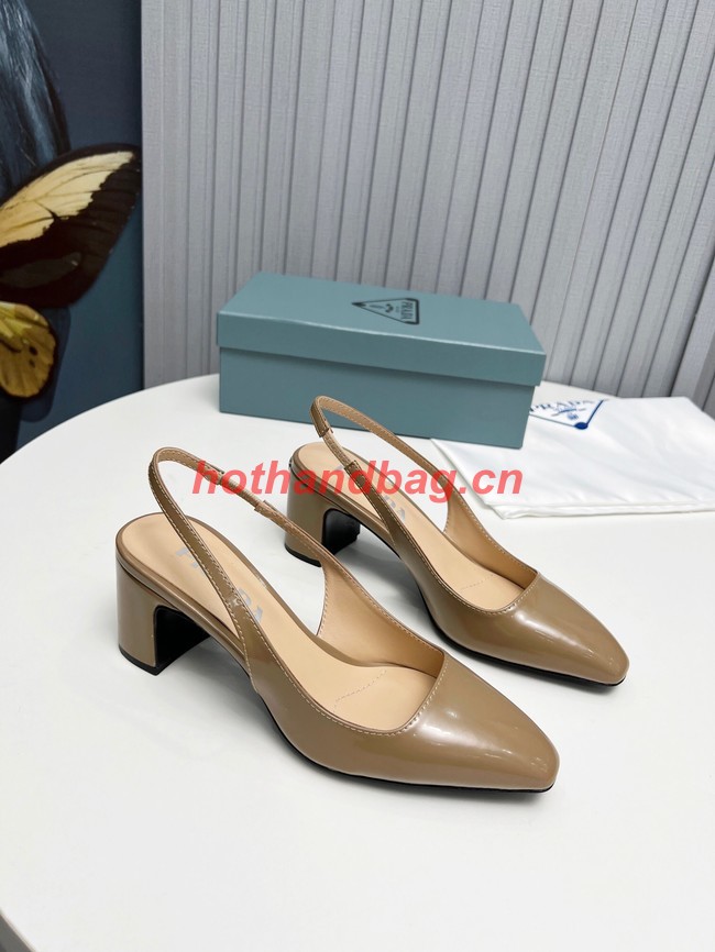 Prada Patent-leather slingback pumps 93174-3