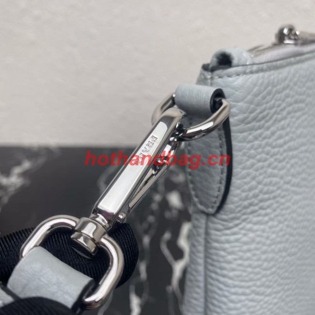 Prada Leather shoulder bag 1BH050 light blue