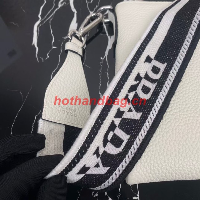 Prada Leather shoulder bag 1BH050 white