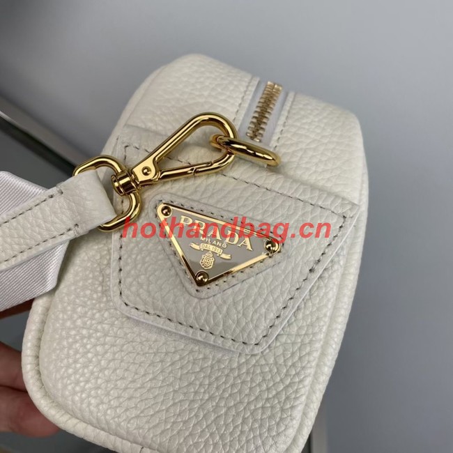 Prada Medium leather bag 1BH187 white