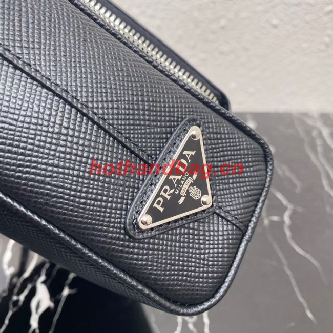 Prada Saffiano leather shoulder bag 2VH152 black