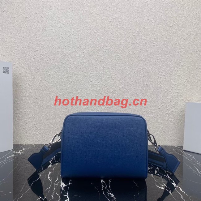 Prada Saffiano leather shoulder bag 2VH152 blue