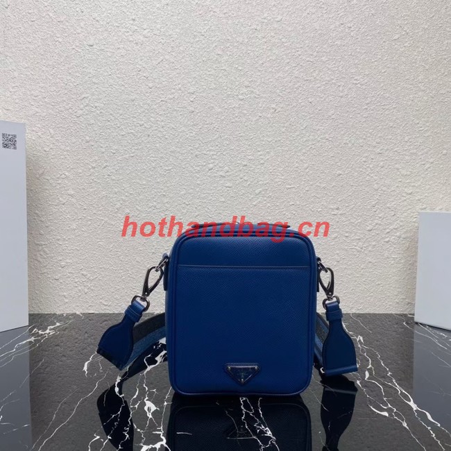 Prada Saffiano leather shoulder bag 2VH154 blue