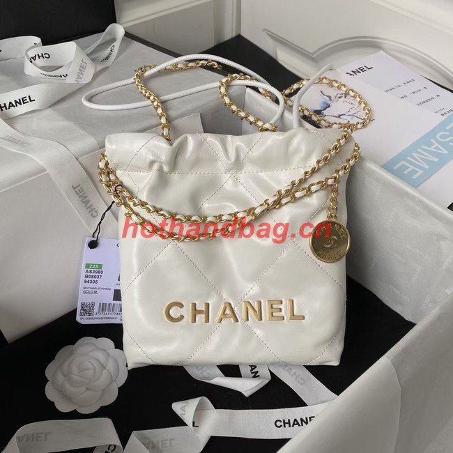 CHANEL 22 MINI HANDBAG AS3980 white