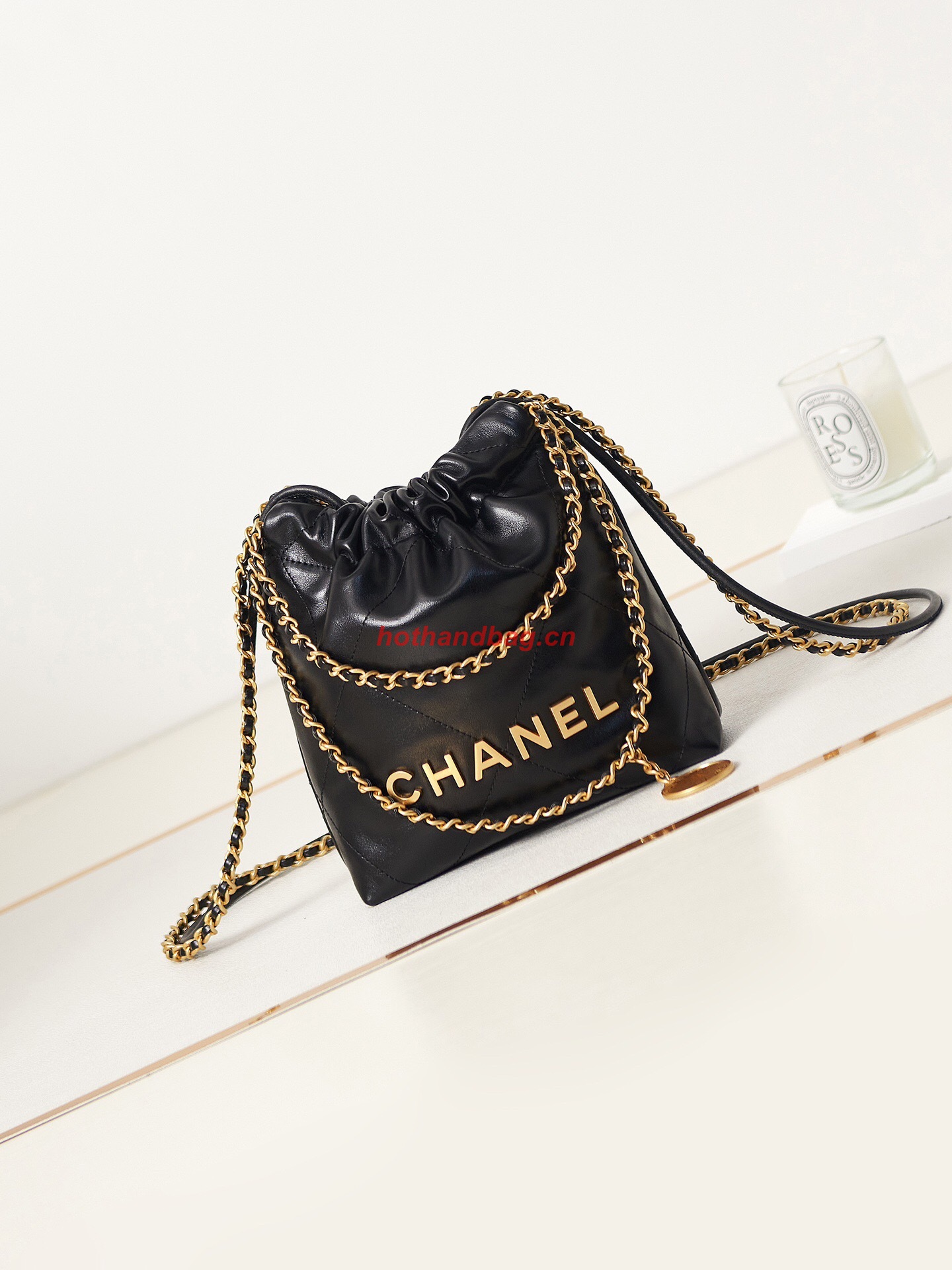 CHANEL 22 MINI HANDBAG AS3980 black