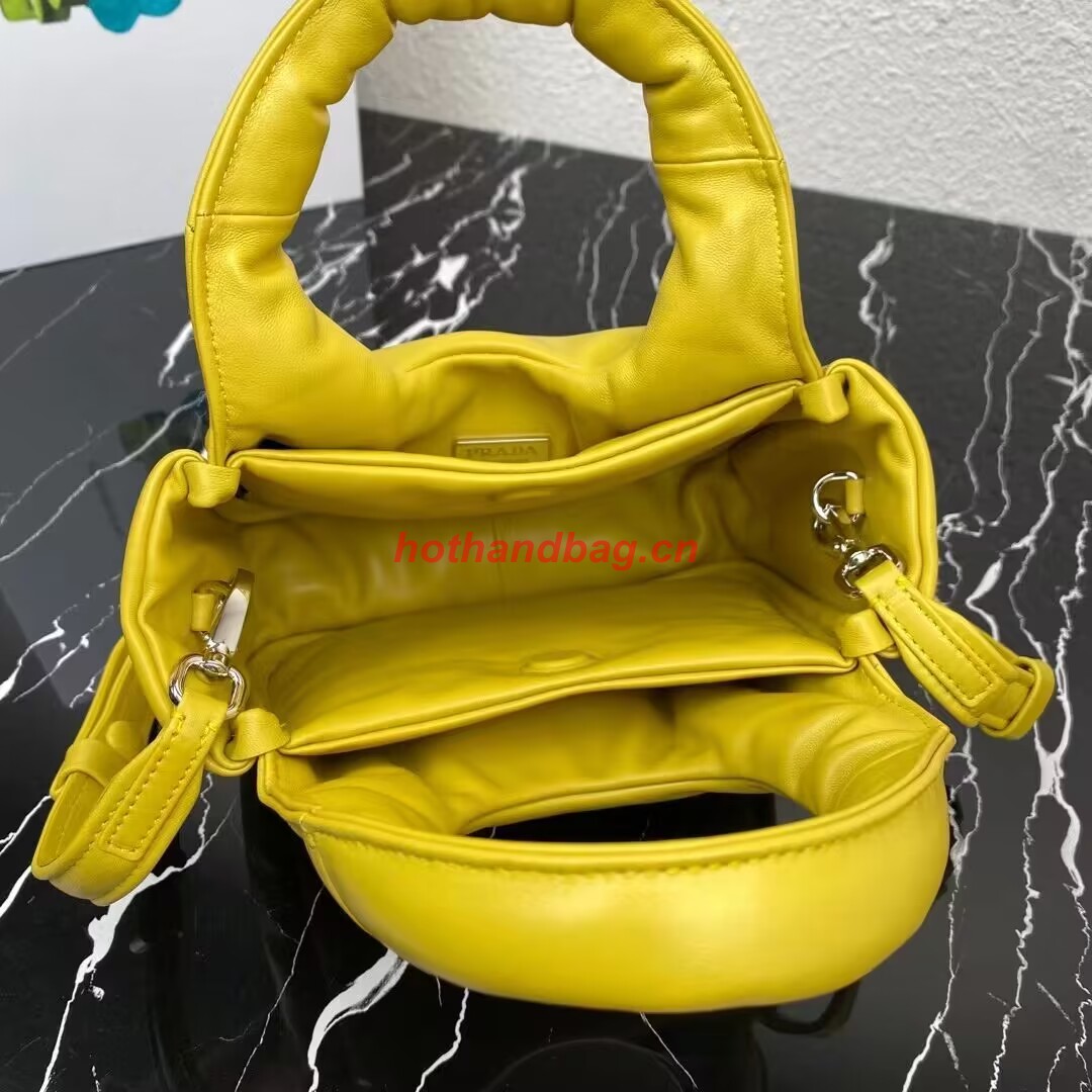 Prada Small padded Soft nappa-leather bag 1BA359 yellow