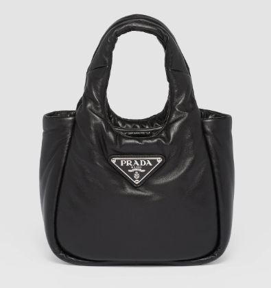 Prada Small padded Soft nappa-leather bag 1BA359 black