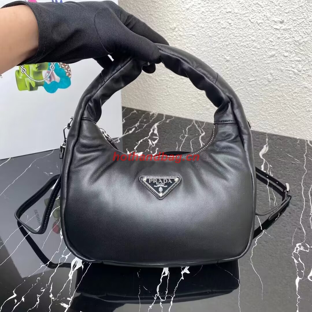 Prada Soft padded nappa leather mini-bag 1BA384 black