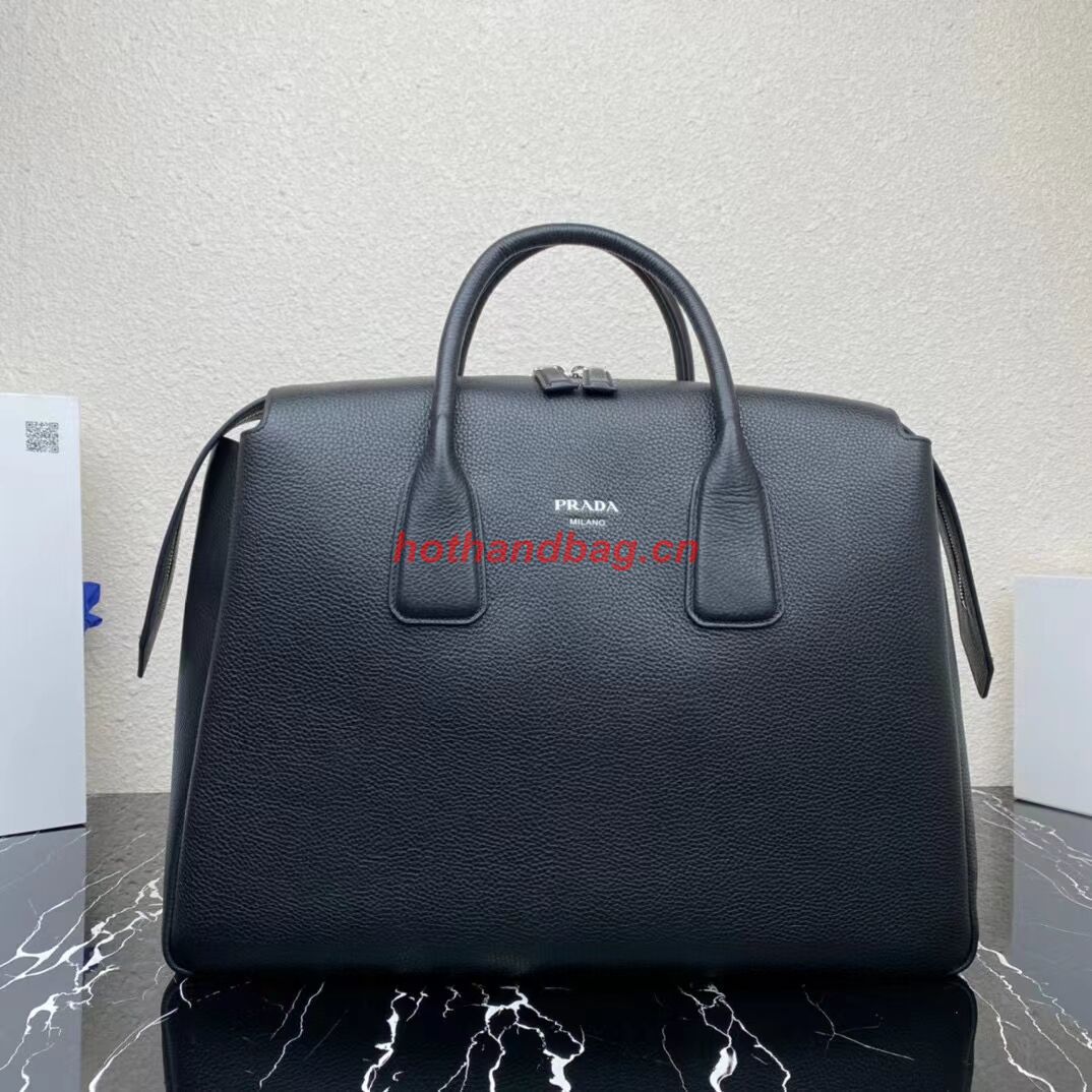 Prada leather tote bag with 2NV995 black