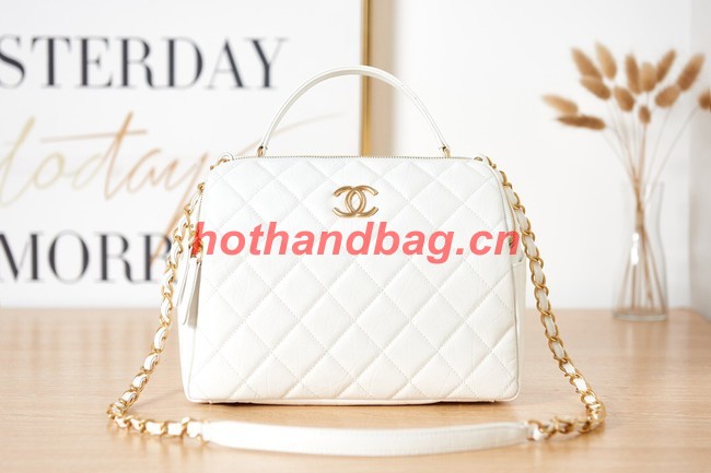 Chanel BOWLING BAG AS3740 white