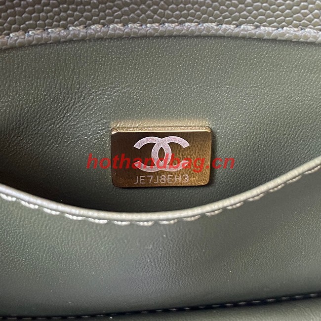 Chanel FLAP BAG AS3580 green