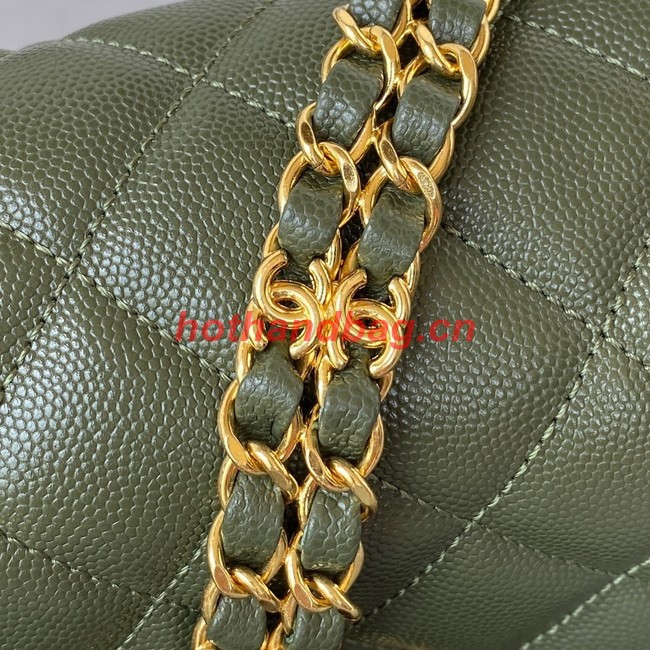 Chanel FLAP BAG AS3580 green