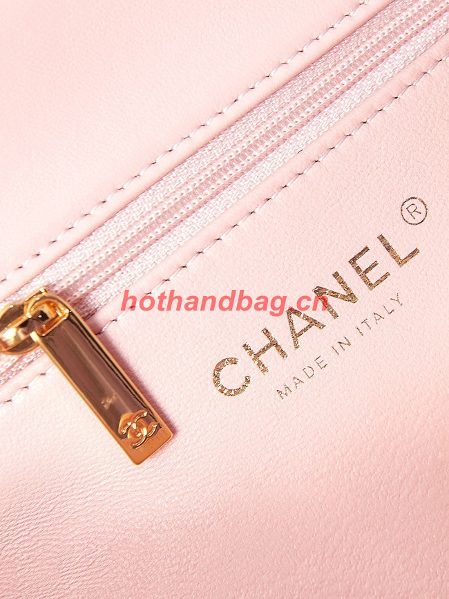 Chanel MINI FLAP BAG WITH TOP HANDLE AS4023 light pink