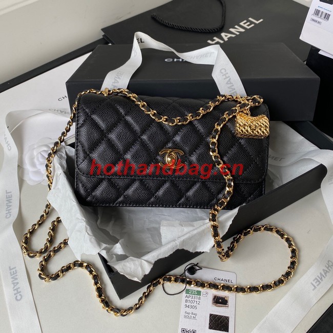 CHANEL WALLET ON CHAIN AP3318 black